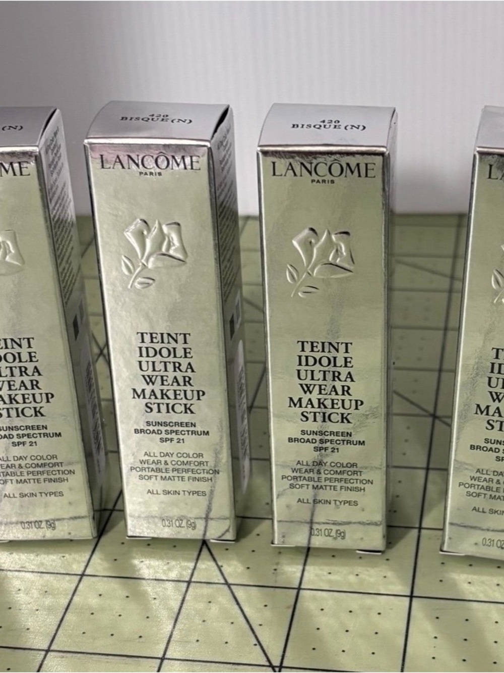 4 Lancôme Teint Idole Ultra Wear Makeup Sticks 420 Bisque(n) NIB
